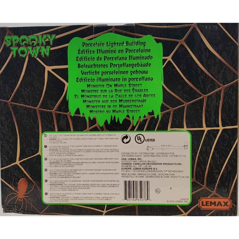 Lemax Spooky Town 2016 Monster On Maple Halloween Village #65076 Rare Retired